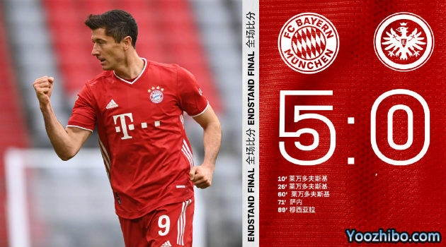 <a href=/zuqiuyd/bayern/ target=_blank class=infotextkey>拜仁</a>慕尼黑5-0法兰克福